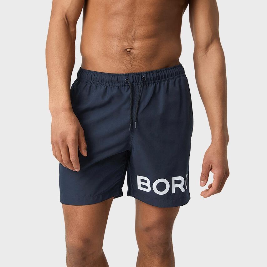 Heren Zwemshort Borg Logo Blauw 6/7