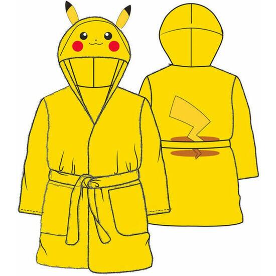 Accappatoio Bambini Pikachu Pokémon con Cappuccio e Cintura Giallo