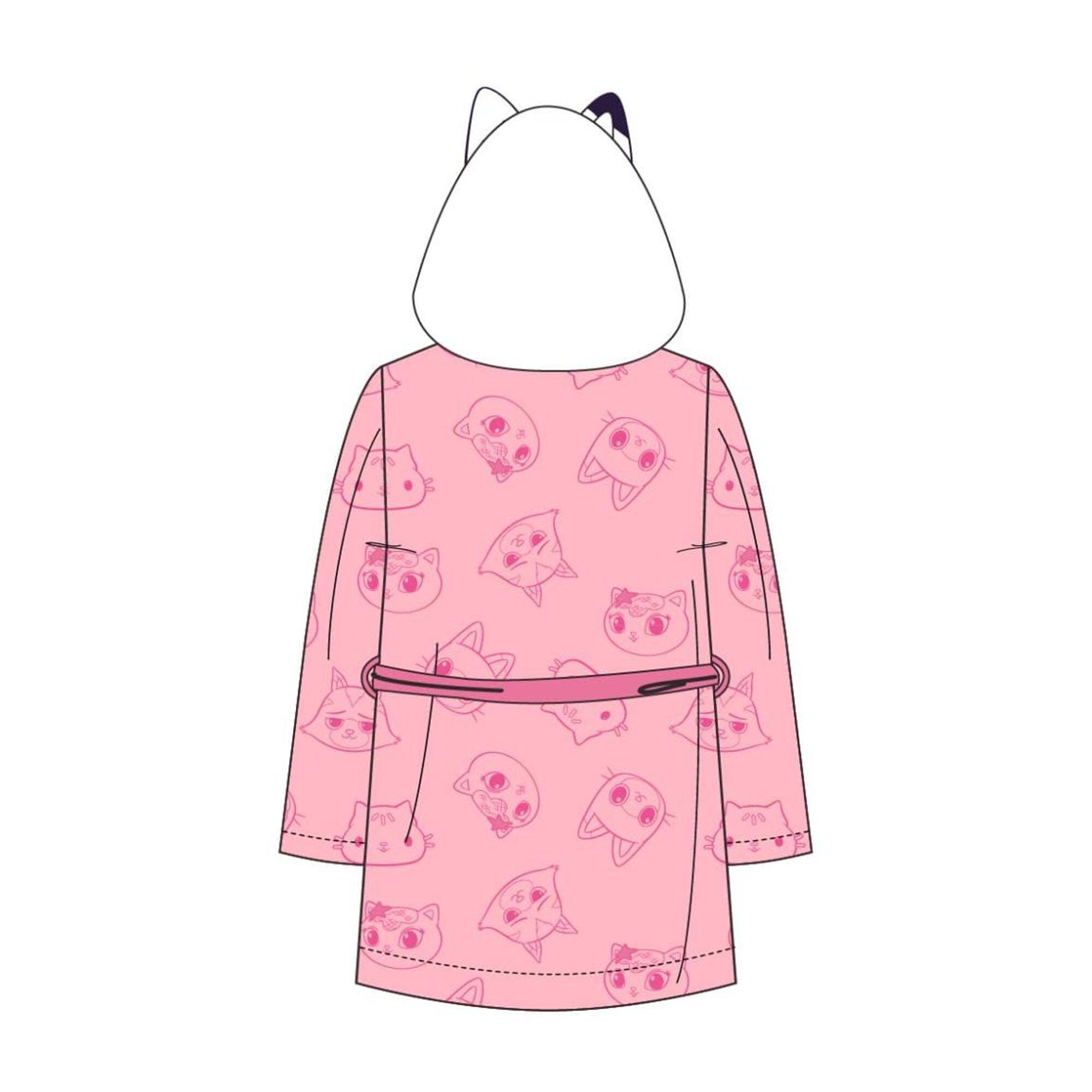 Albornoz Infantil Gabby’s Dollhouse Coral Fleece com Cinturón Rosa Pink 2/2