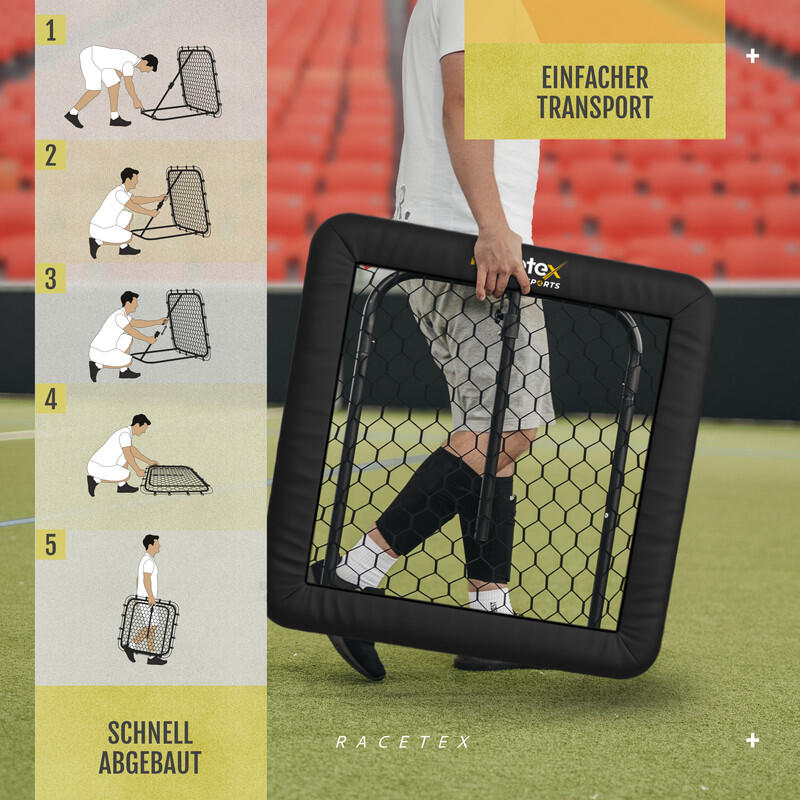 RACETEX Fußball-Rebounder XL 100x100 cm 6/6