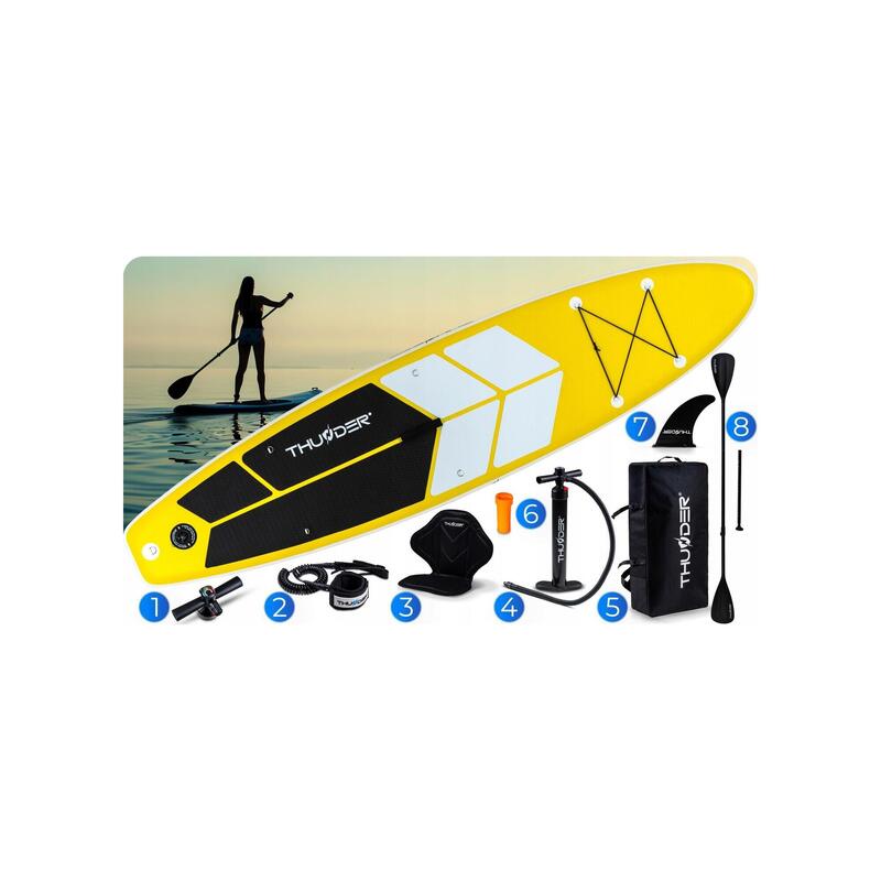 Set cu placa gonflabila Sup, Thunder, COAST YELLOW 320, 320 x 75 x 15 cm, Galben