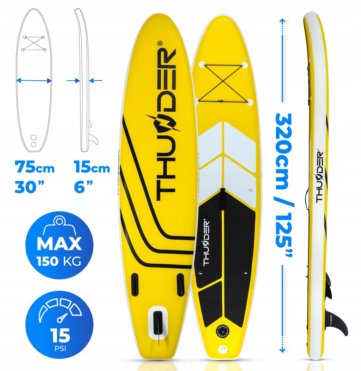 Prancha SUP 320 cm insuflável THUNDER mochila conjunto 2/8
