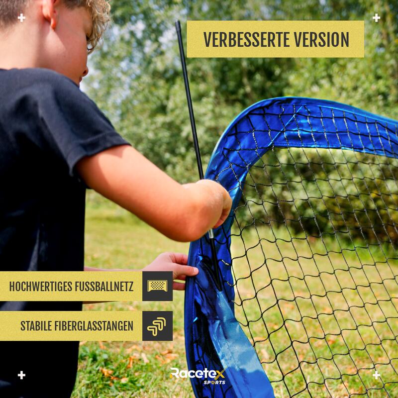 RACETEX 2 Pop-Up Fußballtore mit Ball und Pumpe 5/6