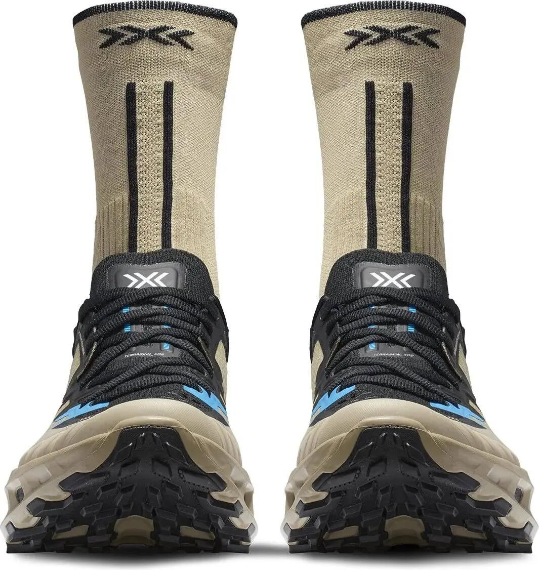 X-Bionic Terraskin X02 Trail Running Shoes, Beige/Black/Blue, Unisex 4/7
