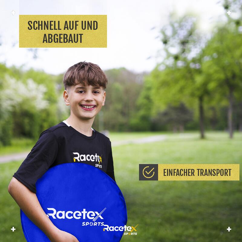 RACETEX 2 Pop-Up Fußballtore mit Ball und Pumpe 3/6