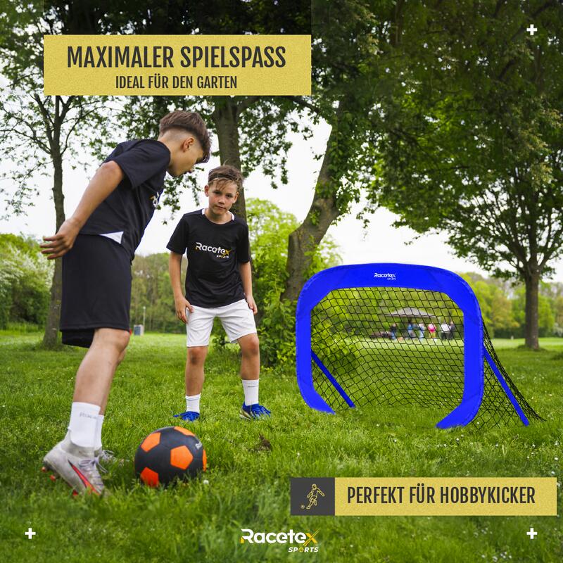RACETEX 2 Pop-Up Fußballtore mit Ball und Pumpe 2/6