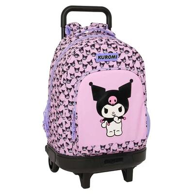 Borsa sportiva per bambini Hello Kitty modello trolley 2 ruote 3D rosa