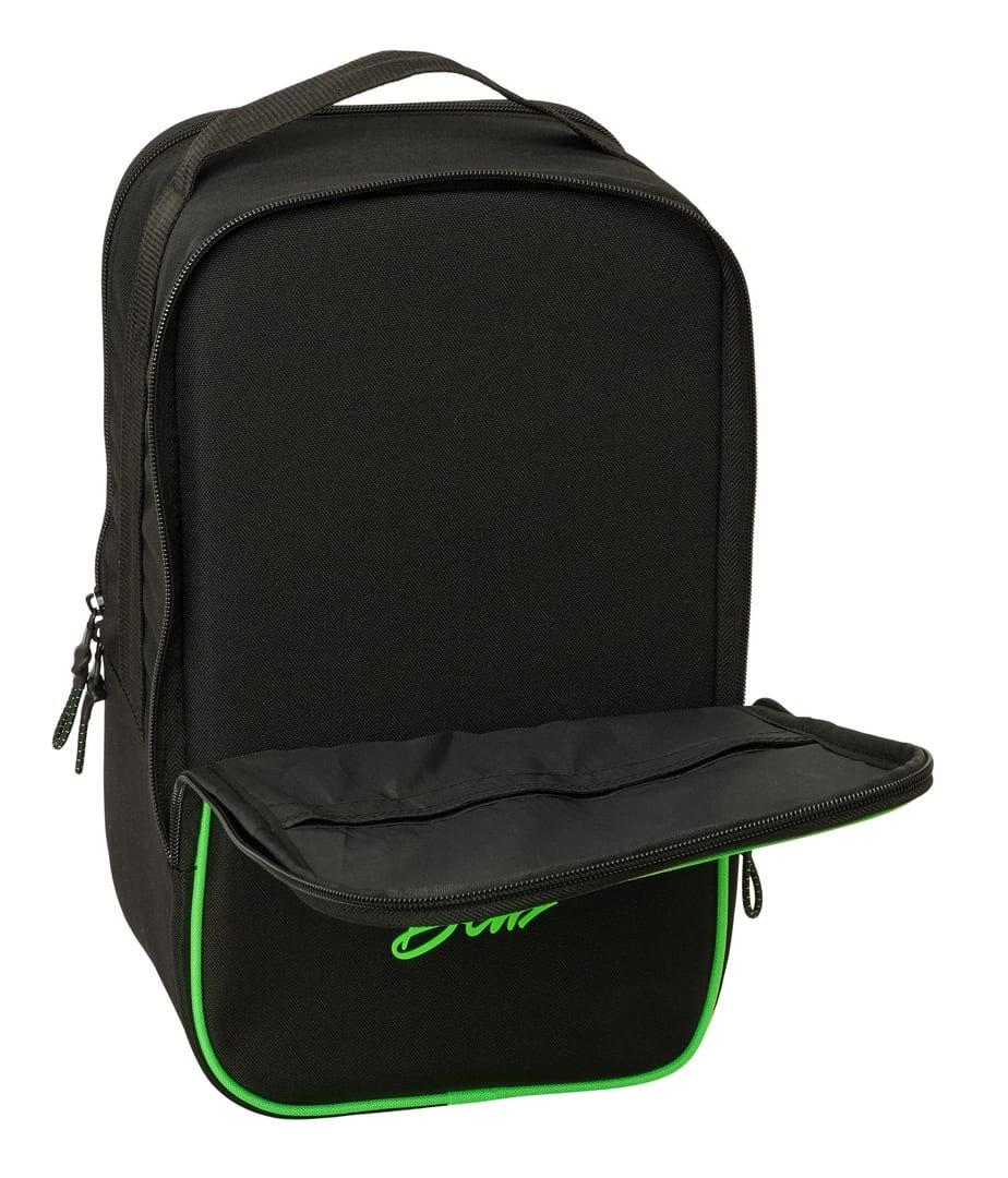 Borsa porta scarpe doppia da adulto Real Betis Balompié con cerniera, nera 4/4