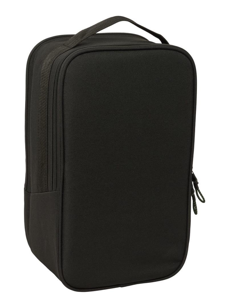 Borsa porta scarpe doppia da adulto Real Betis Balompié con cerniera, nera 2/4
