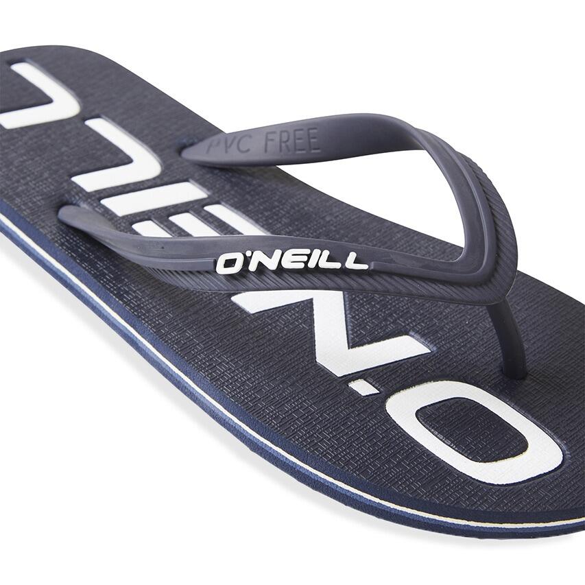 Heren Teenslippers Profile Logo Blauw 3/4