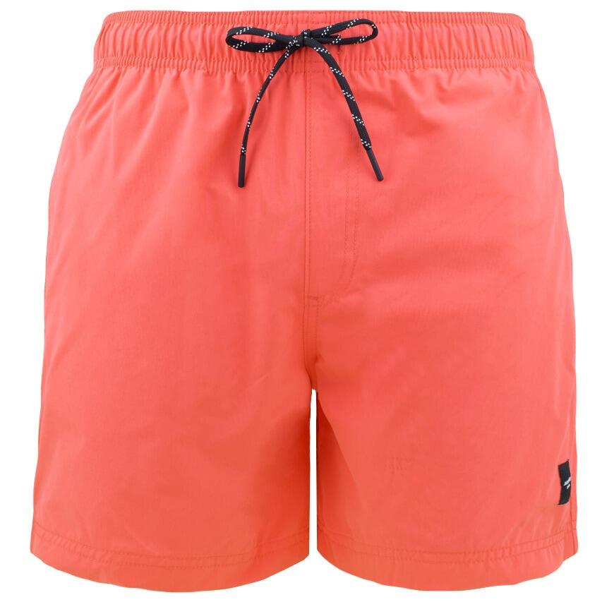 Heren Zwemshort Plus Size Maui Solid Koraal Oranje 3/5