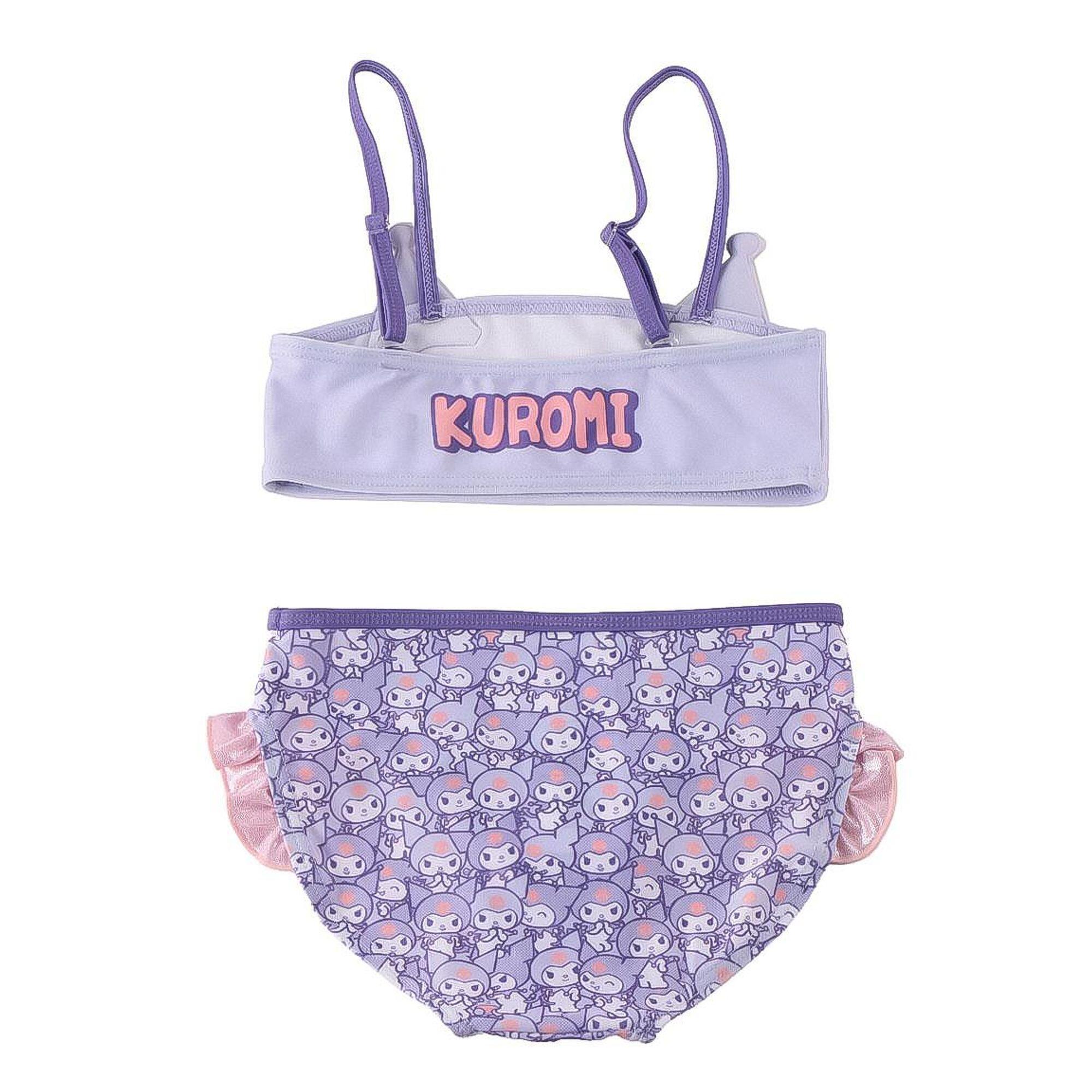 Bikini Infantil Hello Kitty Kuromi para Playa e Piscina Morado Lila 2/2