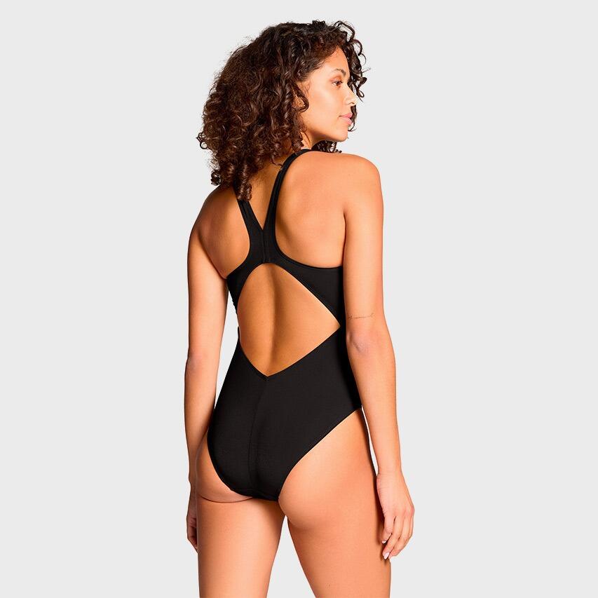Dames Racerback Badpak Zwart 3/6