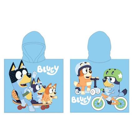 Poncho Toalla de Microfibra Kinder Bluey para Playa und Baño mit Capucha