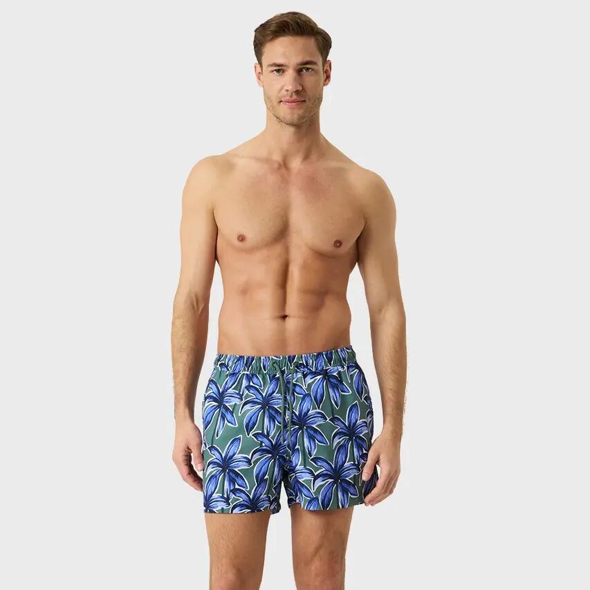 Heren Zwemshort Flowers Groen & Blauw 2/7