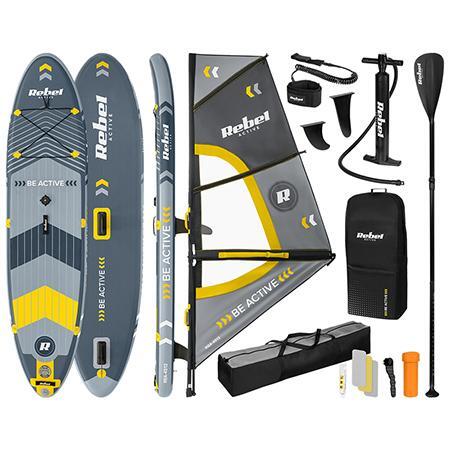 Deska SUP windsurfing pompowana do pływania 305 cm wiosło zestaw żagiel