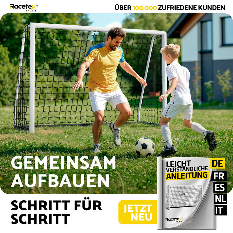 RACETEX Goal Metallic - Stahlfußballtor 180×120 cm 7/7