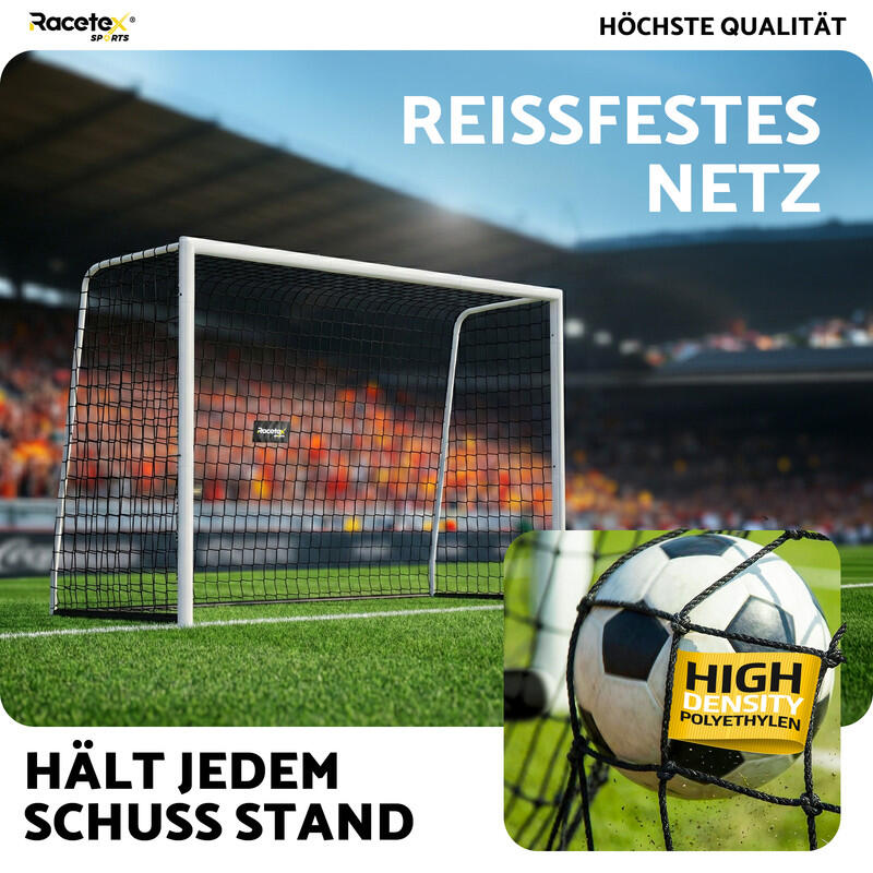 RACETEX Goal Metallic - Stahlfußballtor 180×120 cm 6/7