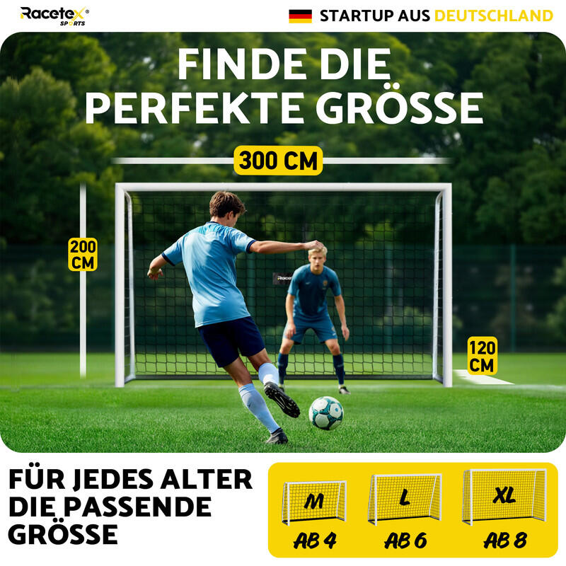 RACETEX Goal Metallic - Stahlfußballtor 180×120 cm 5/7