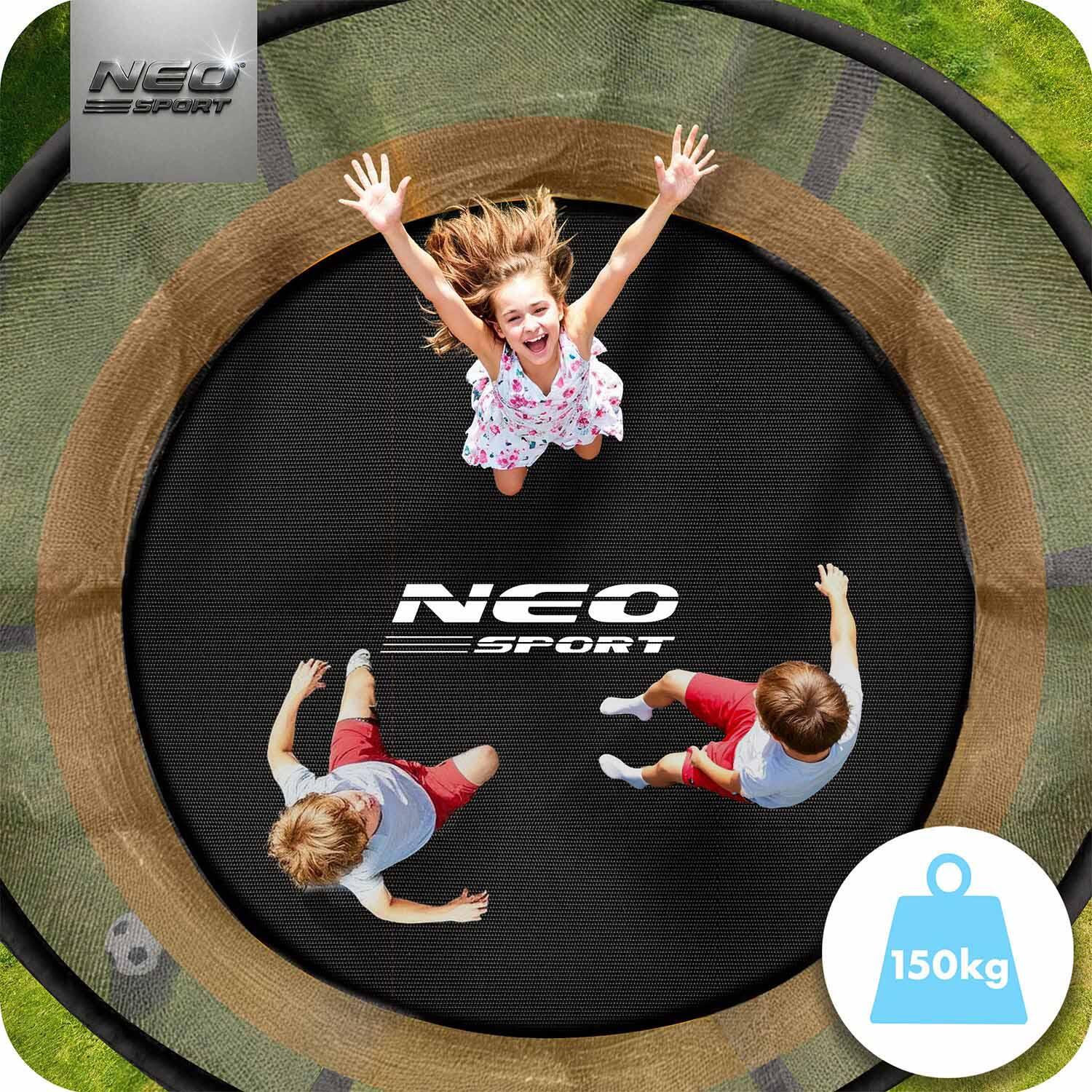 Trampolin Gartentrampolin Kindertrampolin Sicherheitsnetz Neo-Sport 374 cm 3/7
