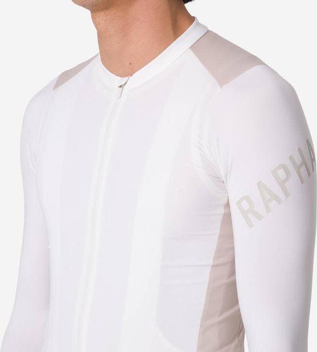 Maillot manches longues Rapha Pro Team Lightweight Blanc/Gris Homme 5/6