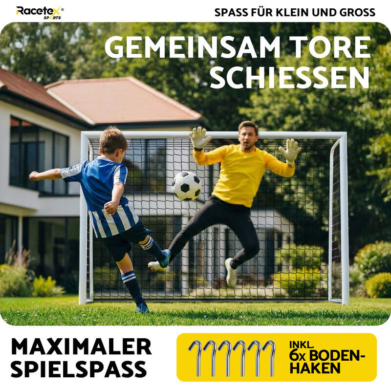 RACETEX Goal Metallic - Stahlfußballtor 180×120 cm 4/7