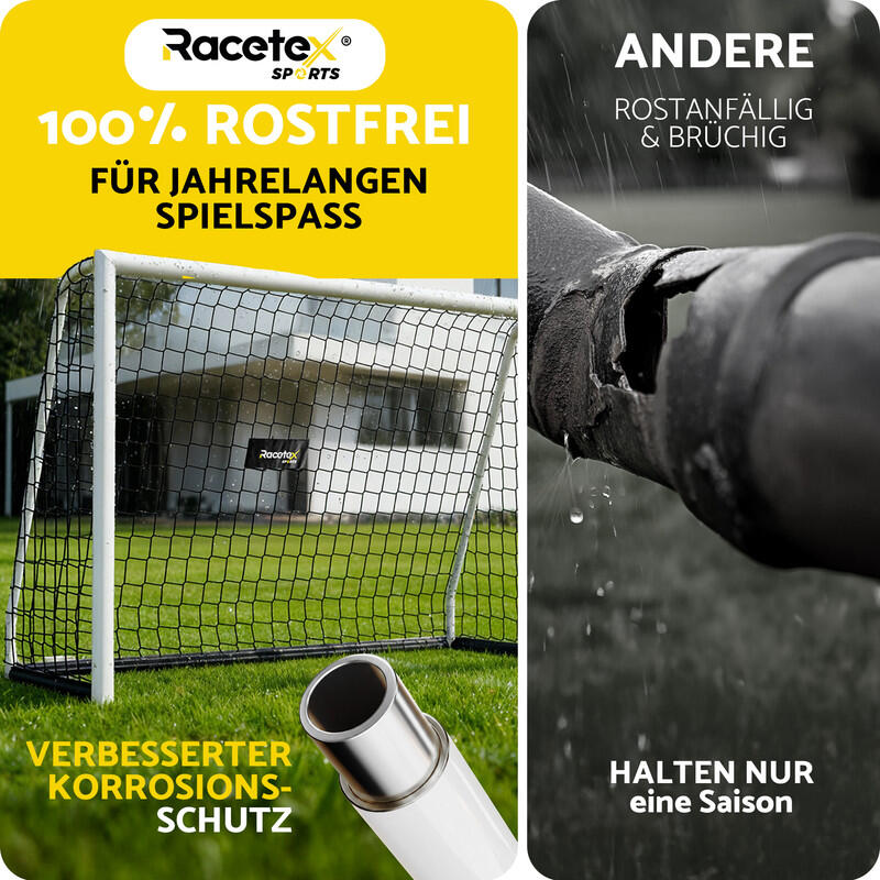 RACETEX Goal Metallic - Stahlfußballtor 180×120 cm 3/7