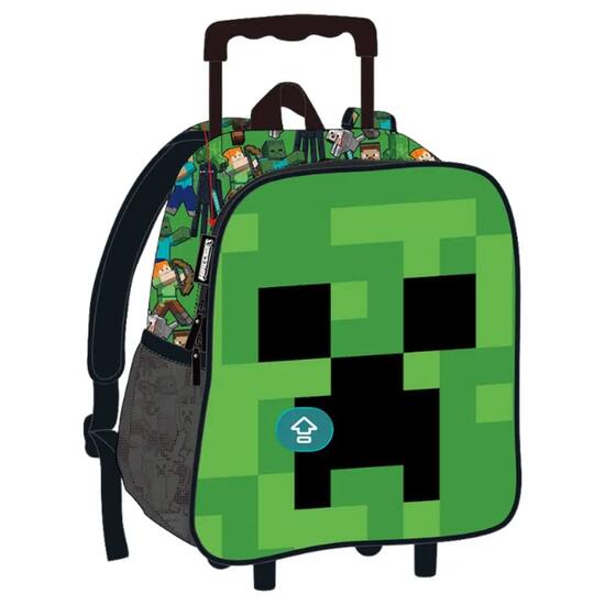 Minecraft 3D Kinder-Trolley mit Teleskopgriff und Rädern – Grün