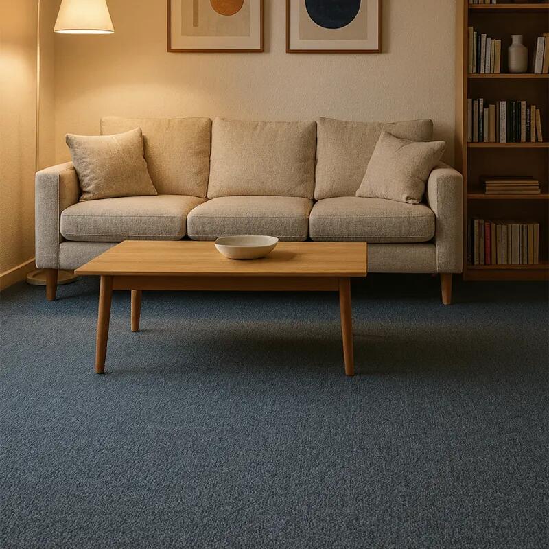Alfombra Moqueta en loseta Báltica Azul 50x50 cm para yoga, pilates 3/7