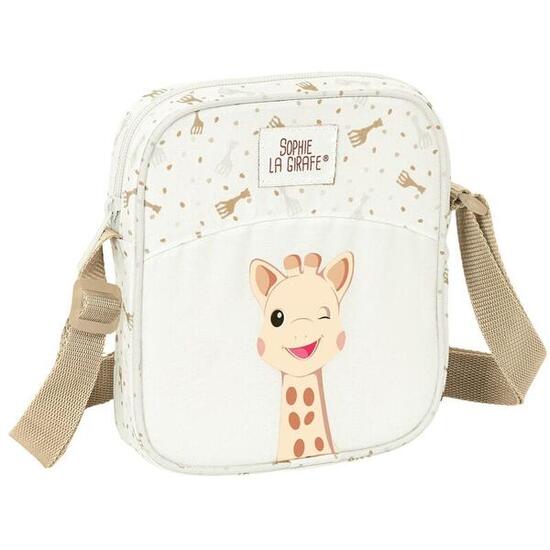Sac bandoulière enfant Sophie la Girafe en polyester recyclé beige