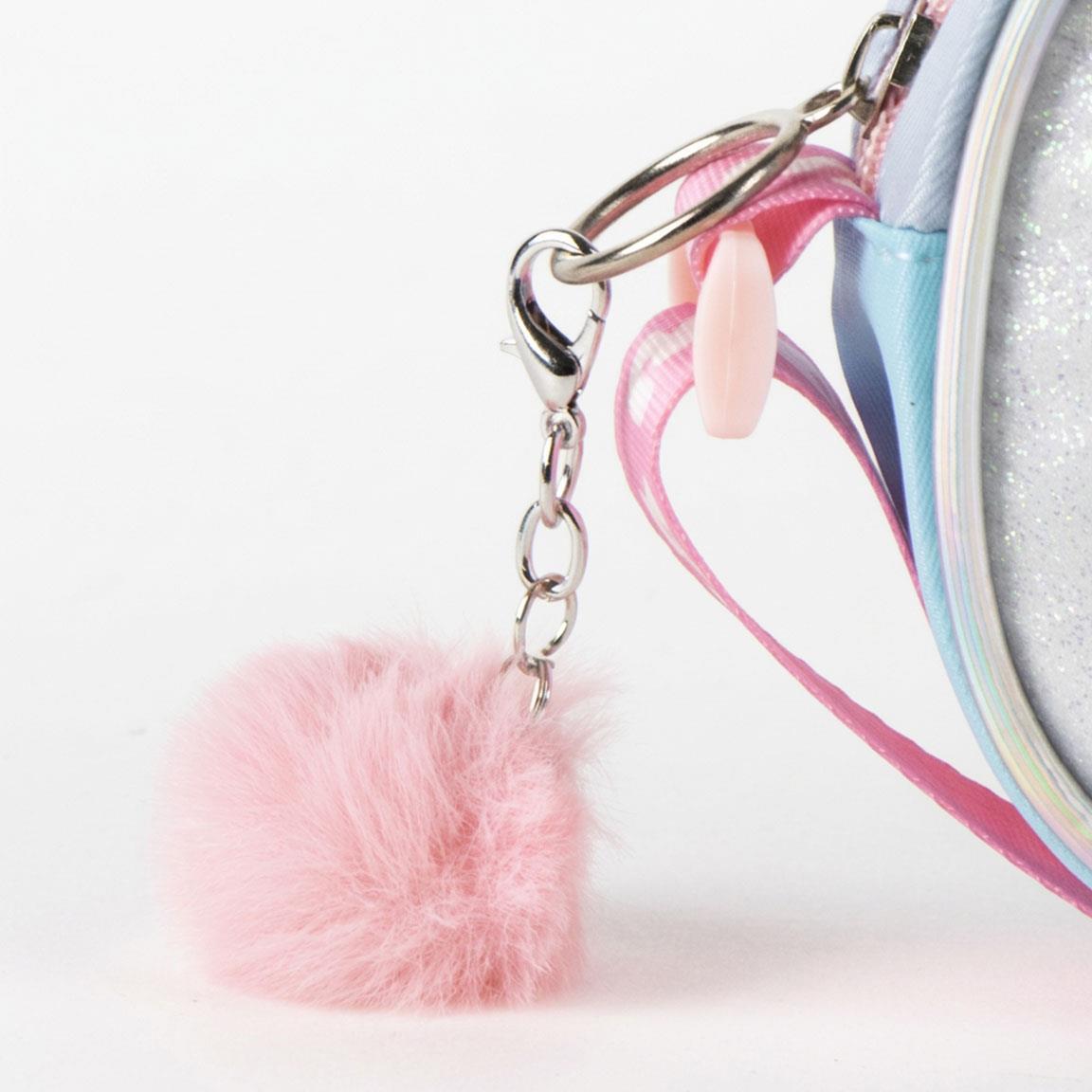 Bolsa infantil Inside Out 2 com alça ajustável, roxa. 6/6