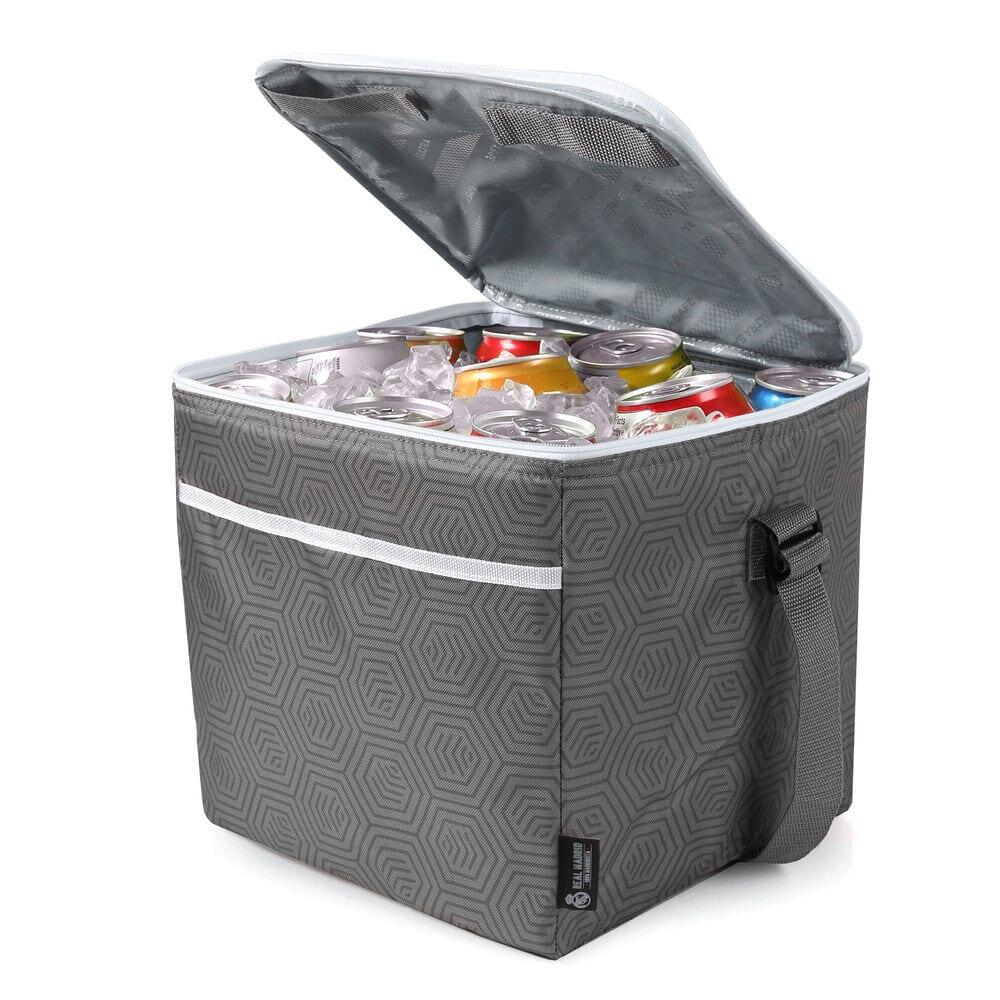 Sac à déjeuner pliable Real Madrid pour adultes, en polyester gris 3/4