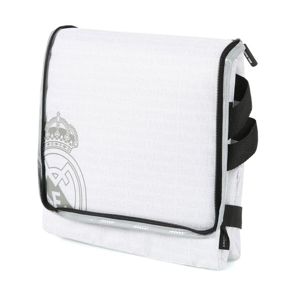 Bolsa Porta Alimentos Plegable Infantil Real Madrid Poliéster Blanca 2/4