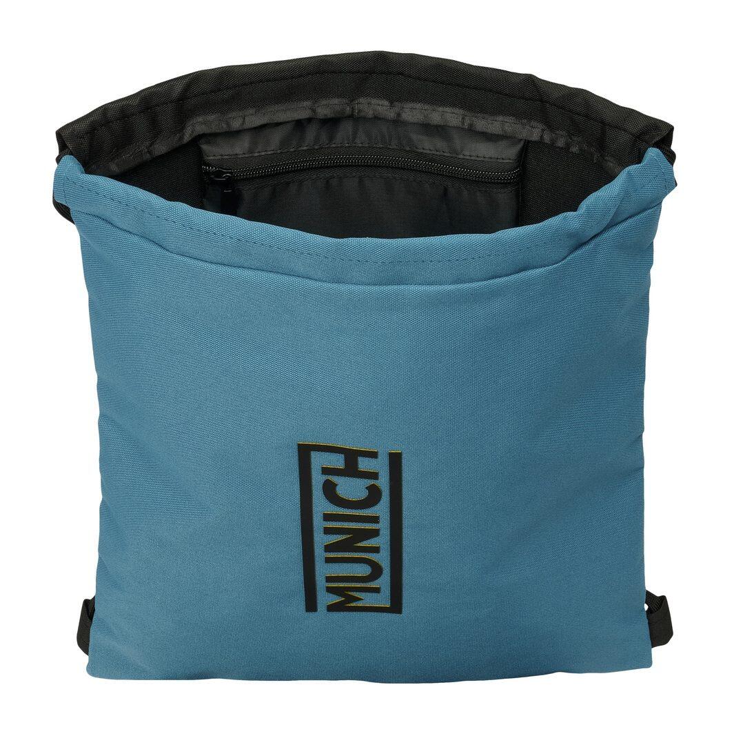 Borsa sportiva piatta con coulisse per bambini del Real Madrid, colore blu navy 4/5