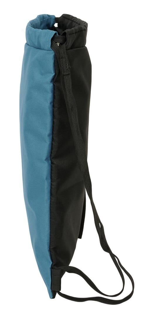 Borsa sportiva piatta con coulisse per bambini del Real Madrid, colore blu navy 3/5