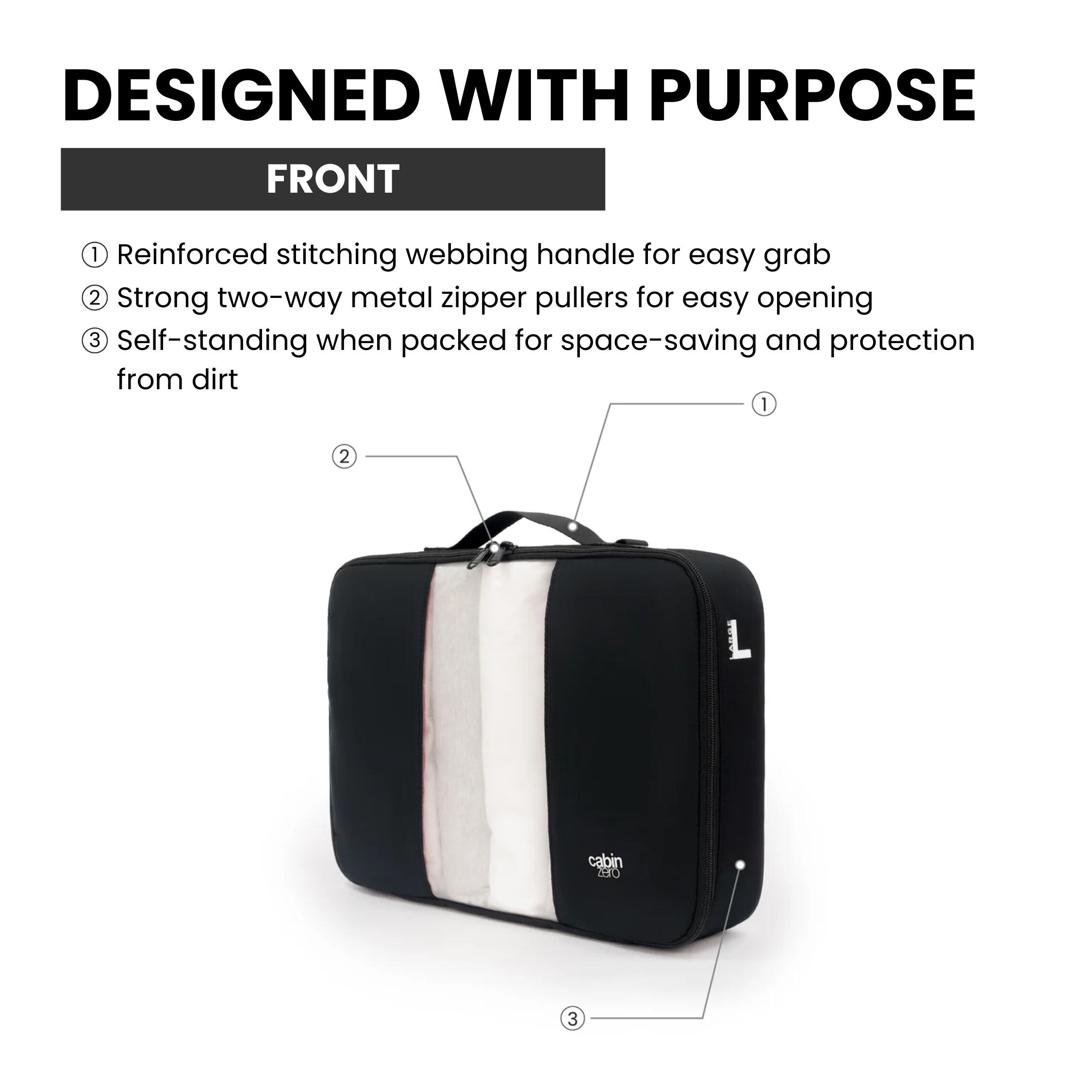 Organizer podróżny CabinZero Lux Packing Cube Large 11.5 L - absolute black 3/8