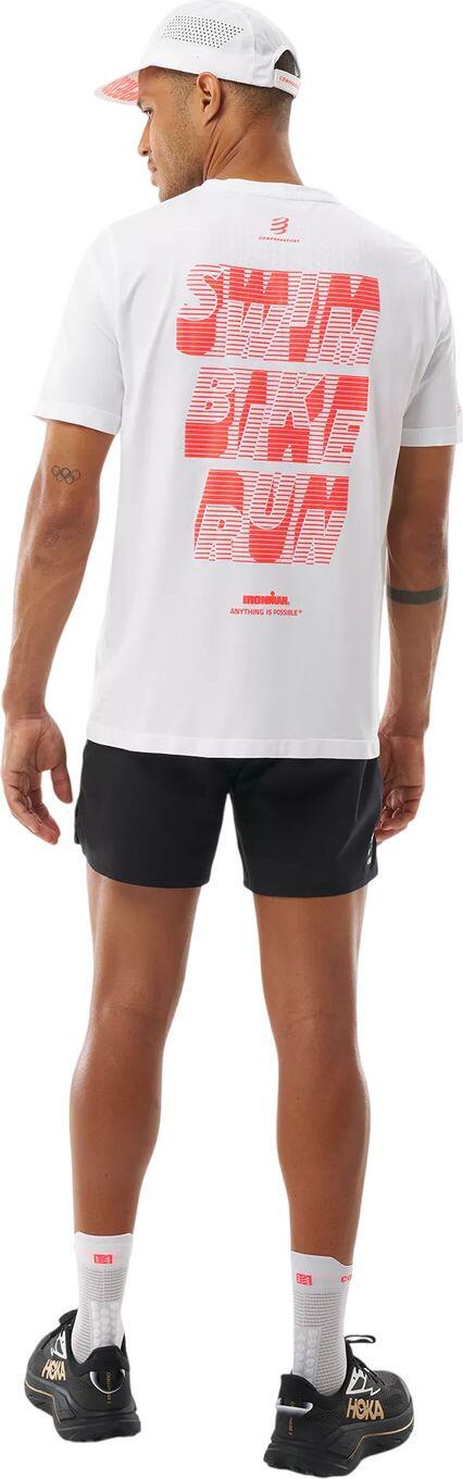 Compressport Ironman 2026-trainings-T-shirt, wit/rood 4/6