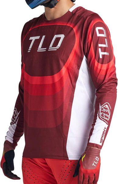 Maillot Manches Longues Troy Lee Designs Sprint Rouge 3/7