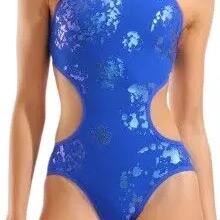 Arena One Neon Women's One-Piece Swimsuit, Blue