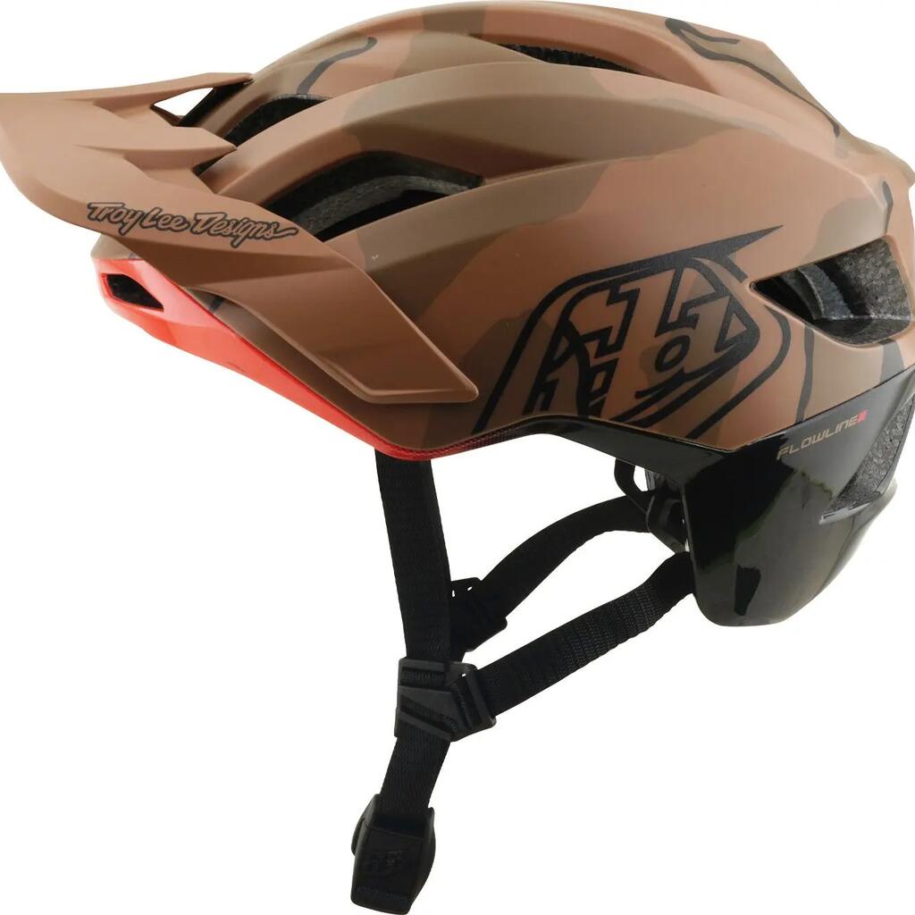 Troy Lee Designs Flowline SE Mips Badge Sienna Camo Mountain Bike Helmet