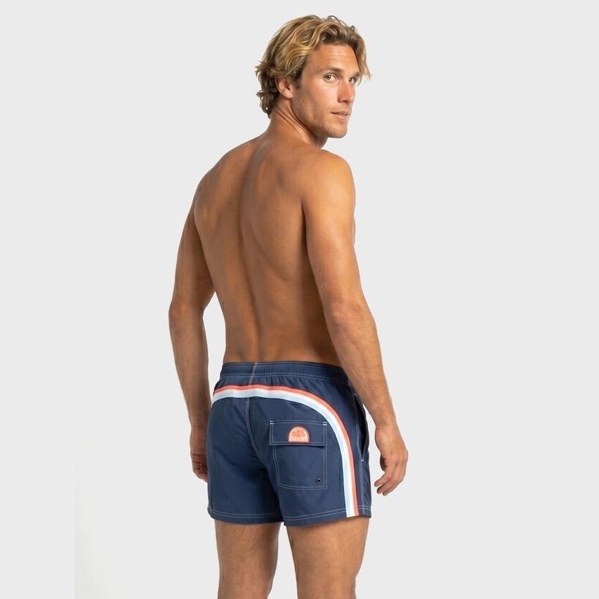 Heren Elastic Waist Zwemshort Blauw V 3/6