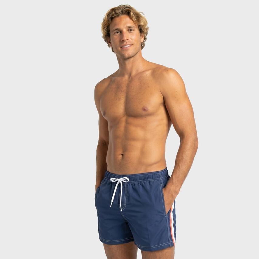 Heren Elastic Waist Zwemshort Blauw V 2/6