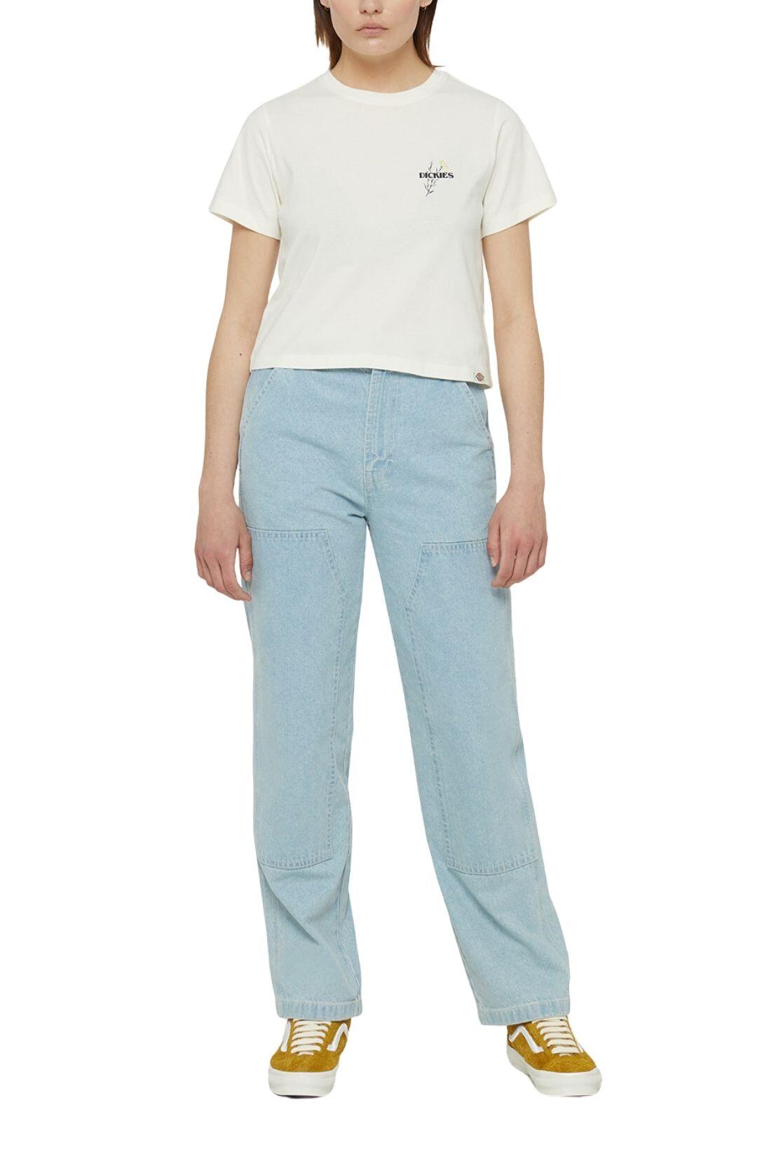 DICKIES - Damescrop top Herndon, relaxed, roomwit, maat XXS 2/3