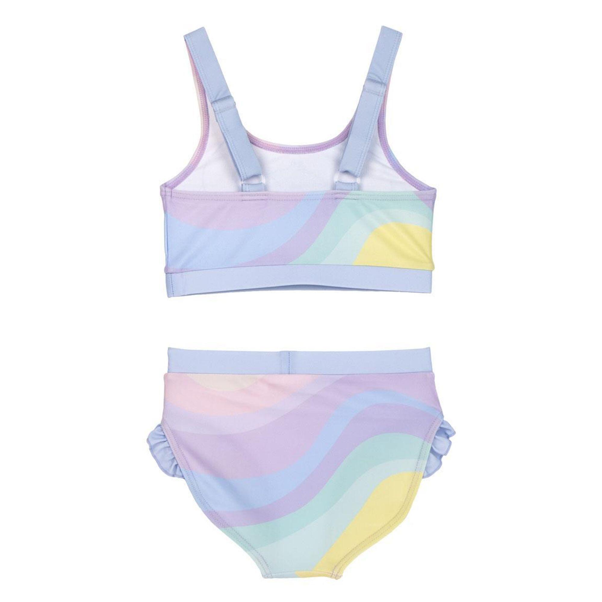 Bikini Infantil Stitch para Natación e Playa Multicolor com Volantes 2/2