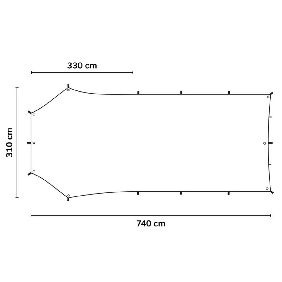 Tenda de sol Spirit 740 × 310 cm - Proteção contra intempéries - UPF 50+ 7/10