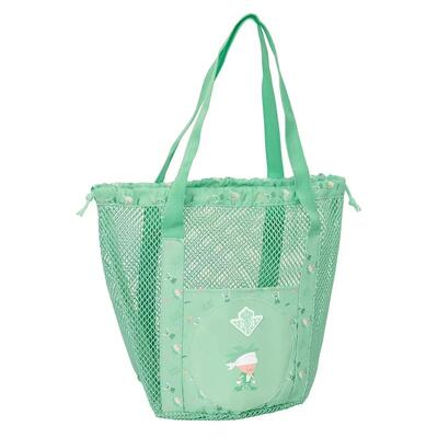 Borsa da spiaggia per bambini Real Betis con chiusura a coulisse e tasca - Verde