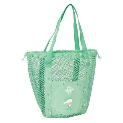 Sac de plage pour enfants Real Betis avec fermeture à cordon et poche - Vert