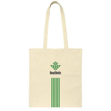 Sac cabas adulte Real Betis Balompié, grande capacité avec anses, beige