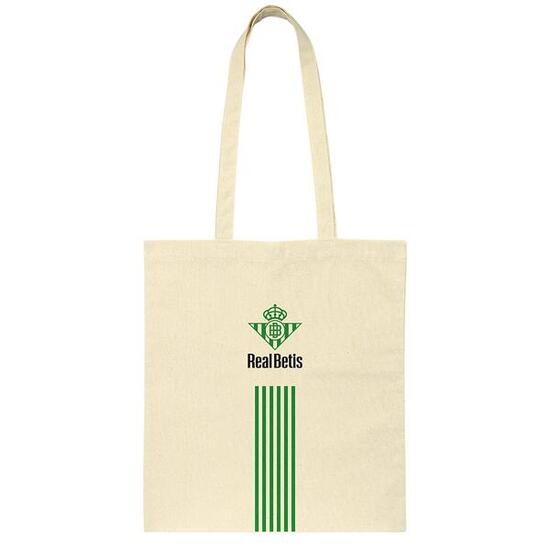 Sac cabas adulte Real Betis Balompié, grande capacité avec anses, beige