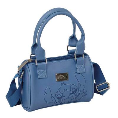 Borsa sportiva per bambini Stitch 3D in poliestere con tracolla regolabile - Blu